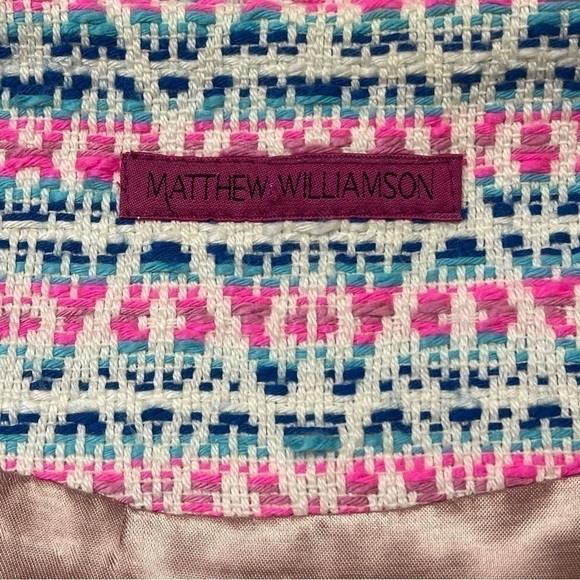 Matthew Williamson | Large Diamond Patterned Button-Up Jacket Blazer Size 10 - Picture 10 of 10